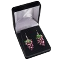 Jewelry Earrings Purple Grape Cluster